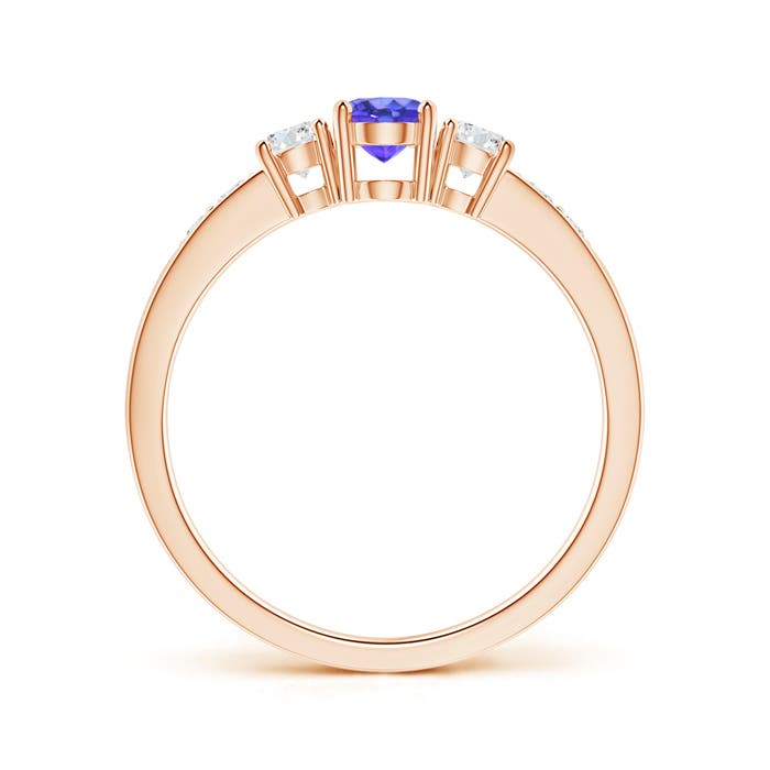 AAA - Tanzanite / 0.78 CT / 14 KT Rose Gold