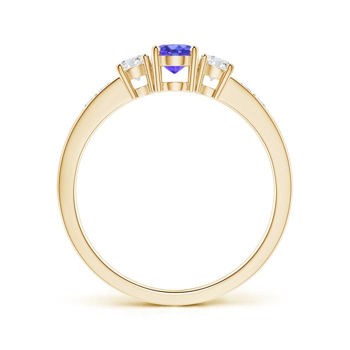 AAA - Tanzanite / 0.78 CT / 14 KT Yellow Gold