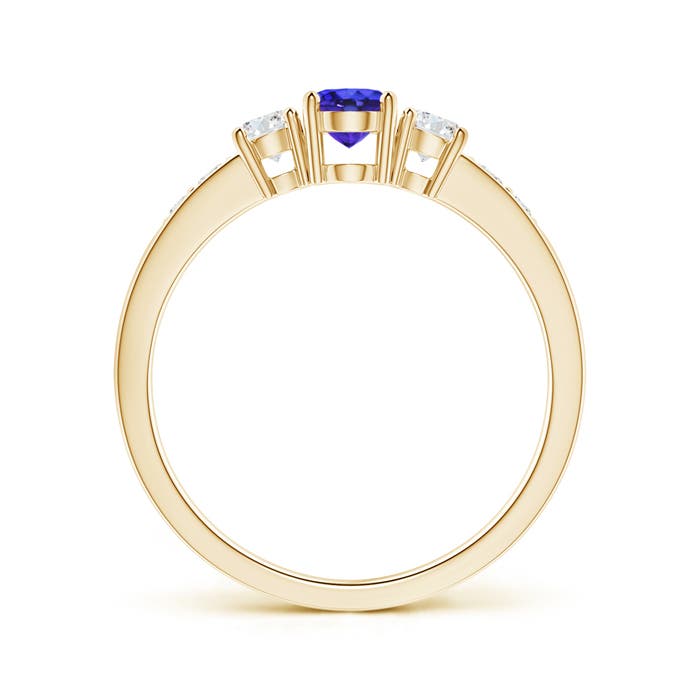 AAAA - Tanzanite / 0.78 CT / 14 KT Yellow Gold