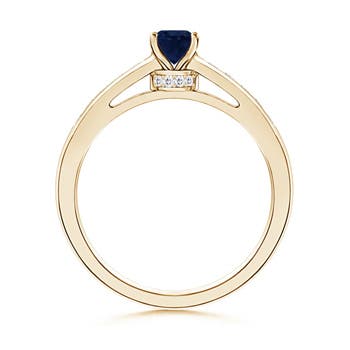 A - Blue Sapphire / 0.78 CT / 14 KT Yellow Gold