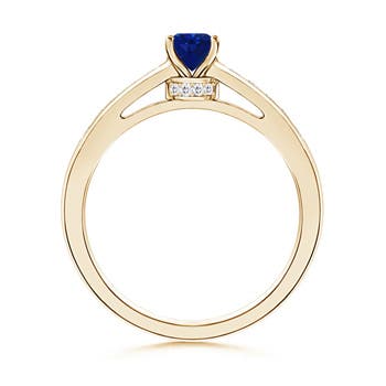 AAA - Blue Sapphire / 0.78 CT / 14 KT Yellow Gold