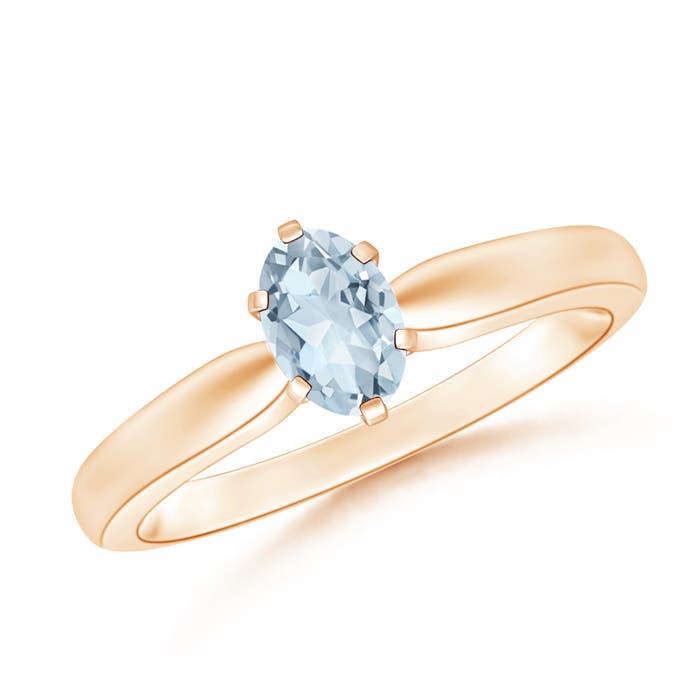 A - Aquamarine / 0.4 CT / 14 KT Rose Gold