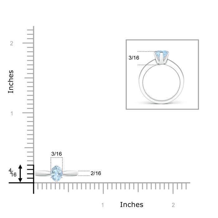 AA - Aquamarine / 0.4 CT / 14 KT White Gold