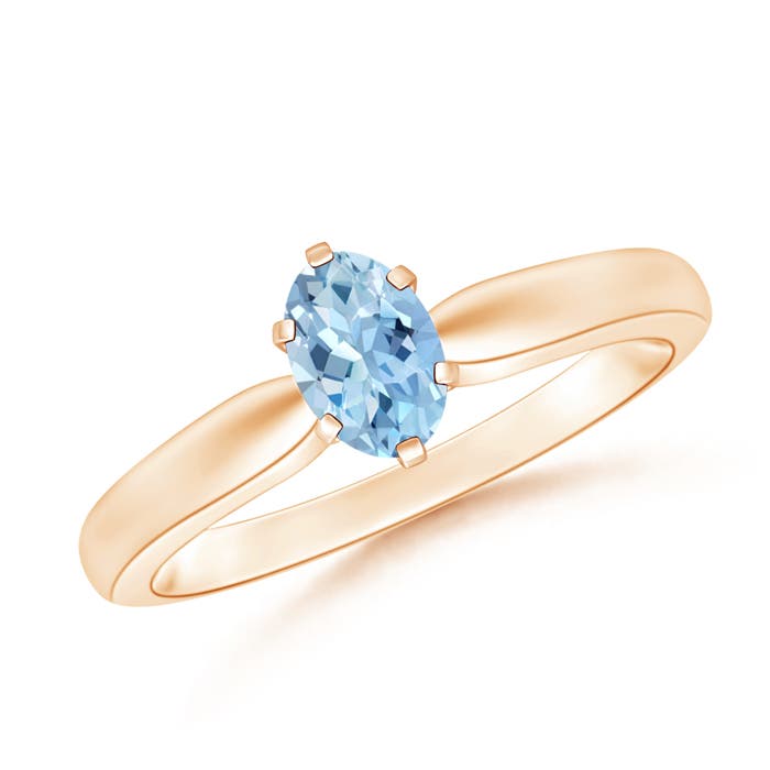 AAA - Aquamarine / 0.4 CT / 14 KT Rose Gold