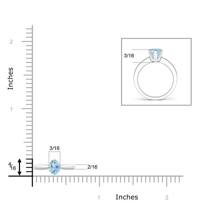 AAA - Aquamarine / 0.4 CT / 14 KT White Gold