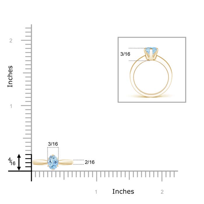 AAA - Aquamarine / 0.4 CT / 14 KT Yellow Gold