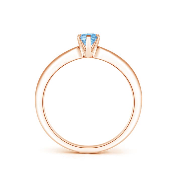 AAAA - Aquamarine / 0.4 CT / 14 KT Rose Gold