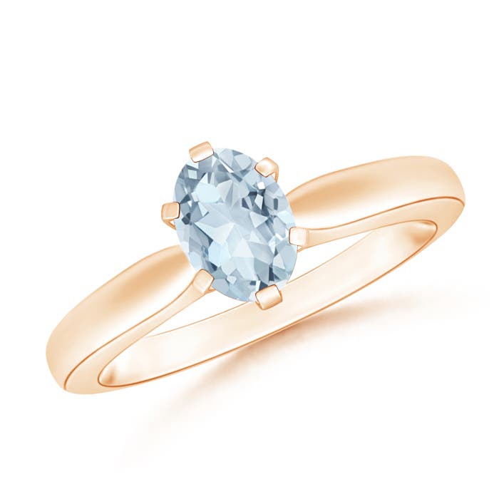 A - Aquamarine / 0.6 CT / 14 KT Rose Gold