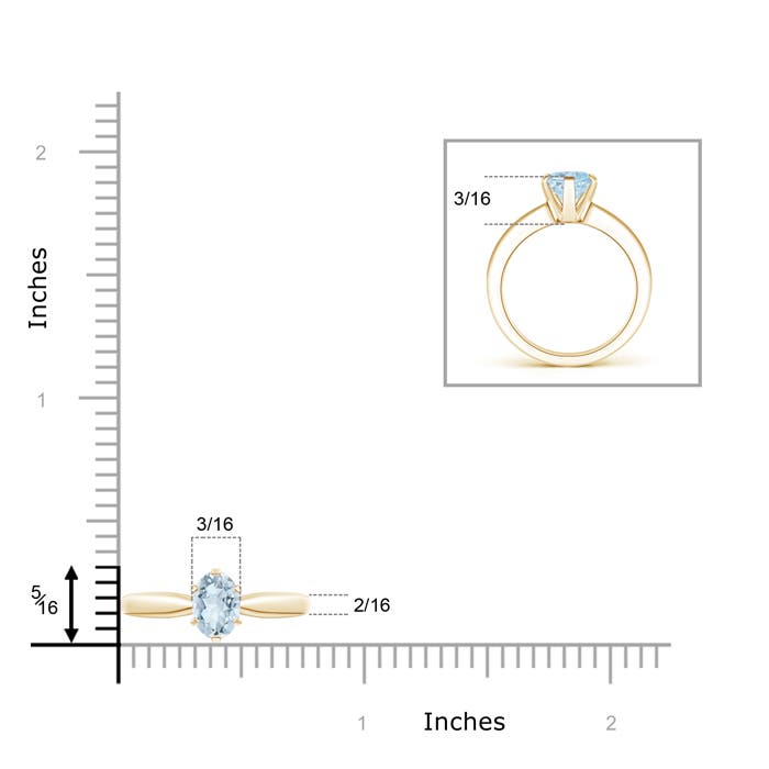 A - Aquamarine / 0.6 CT / 14 KT Yellow Gold