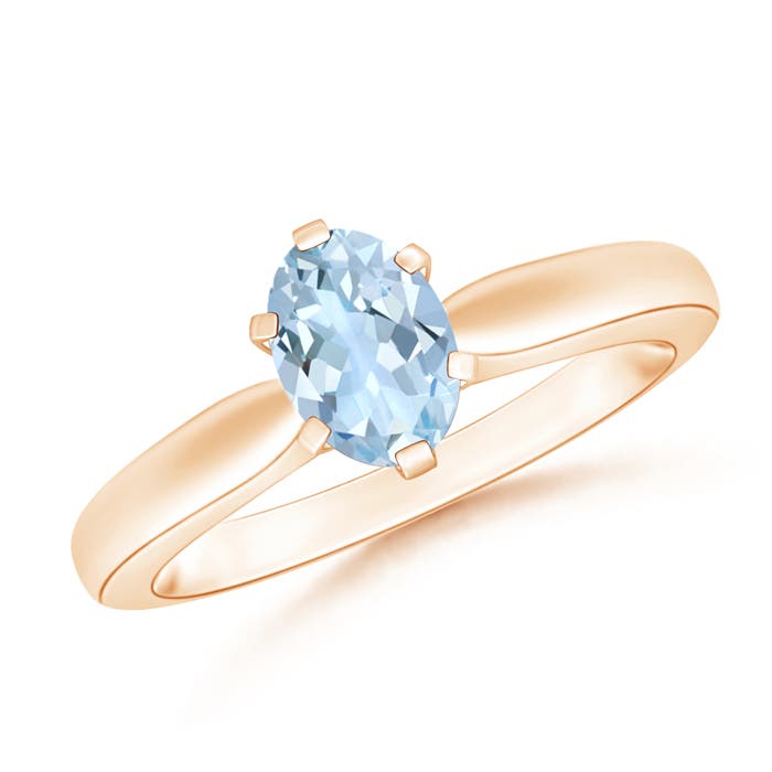 AA - Aquamarine / 0.6 CT / 14 KT Rose Gold