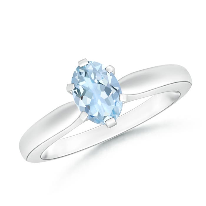 AA - Aquamarine / 0.6 CT / 14 KT White Gold