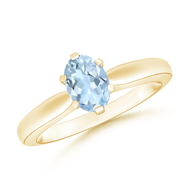 AA - Aquamarine / 0.6 CT / 14 KT Yellow Gold