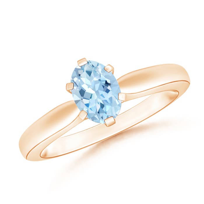 AAA - Aquamarine / 0.6 CT / 14 KT Rose Gold