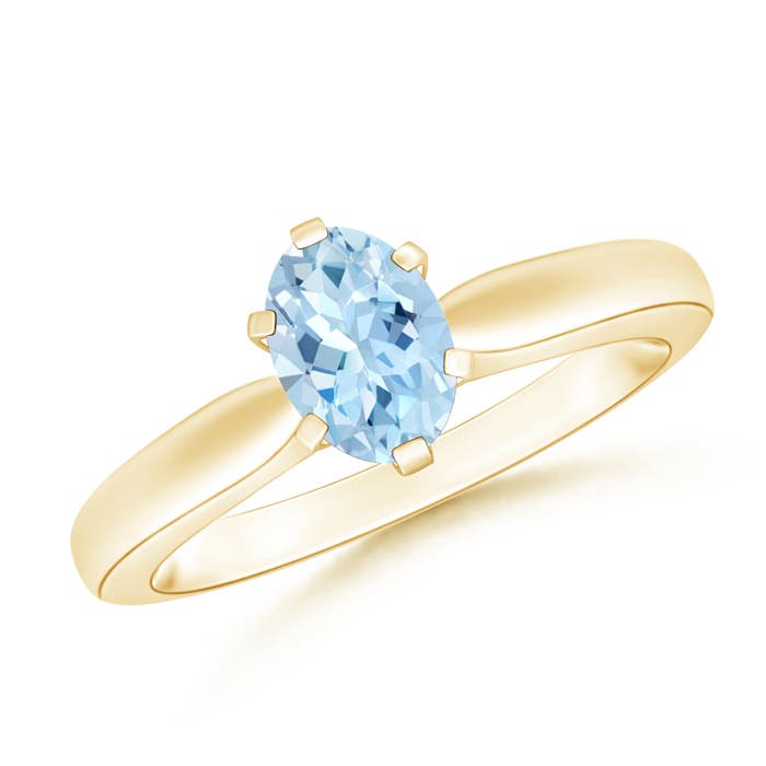 AAA - Aquamarine / 0.6 CT / 14 KT Yellow Gold