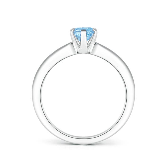 AAAA - Aquamarine / 0.6 CT / 14 KT White Gold