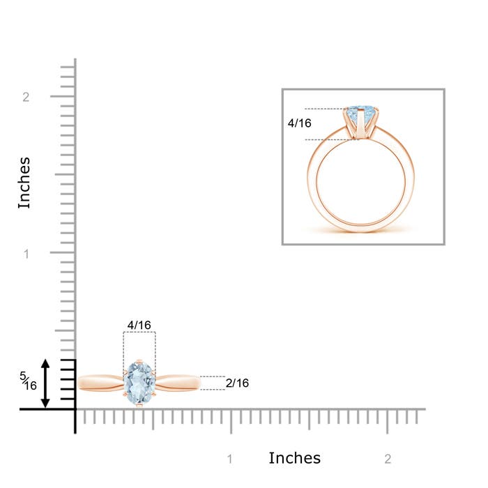 A - Aquamarine / 1 CT / 14 KT Rose Gold