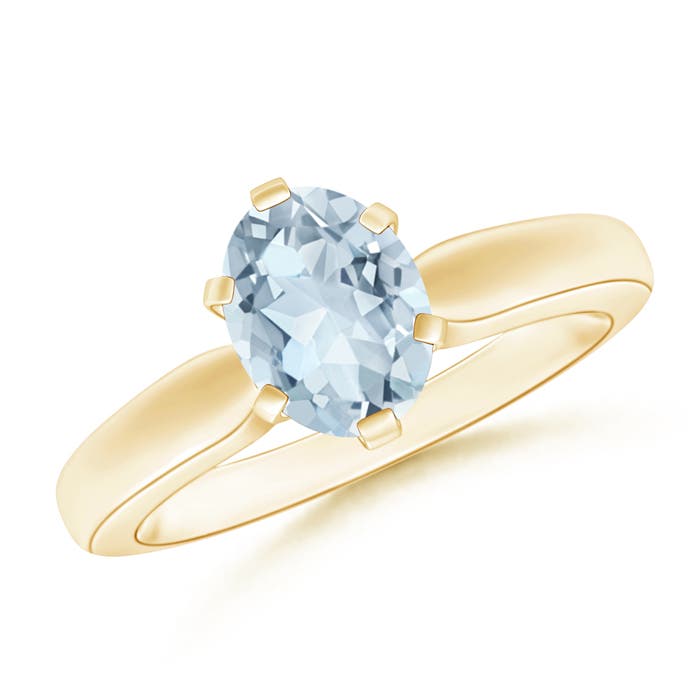 A - Aquamarine / 1 CT / 14 KT Yellow Gold