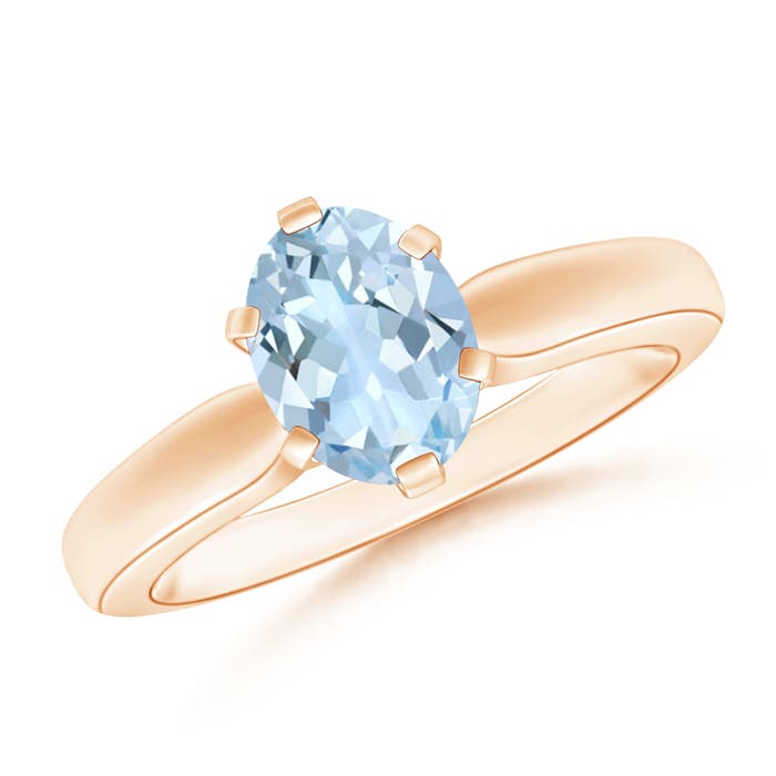 AA - Aquamarine / 1 CT / 14 KT Rose Gold