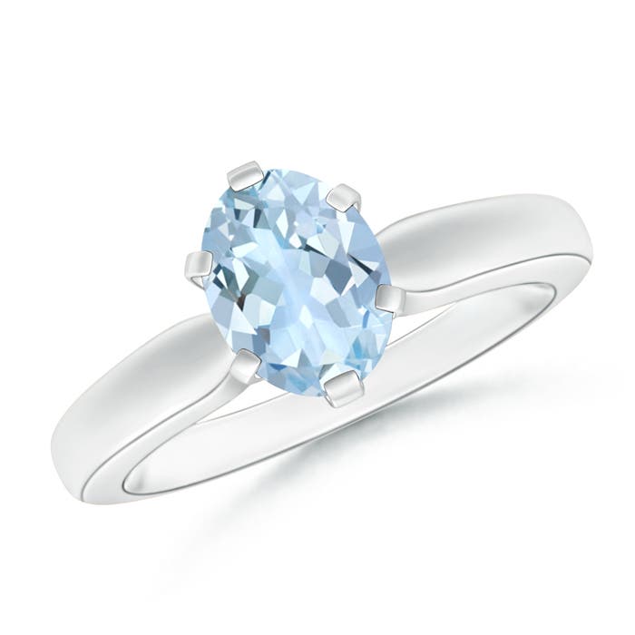 AA - Aquamarine / 1 CT / 14 KT White Gold