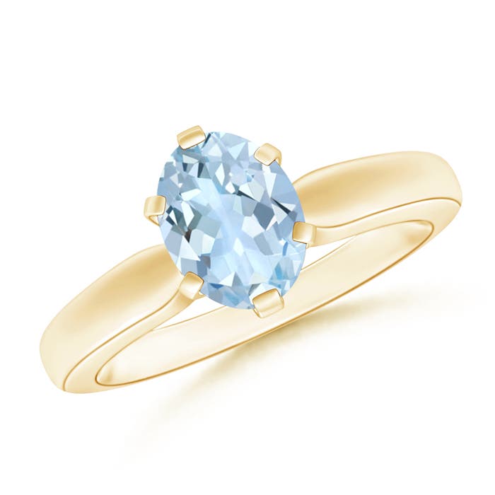 AA - Aquamarine / 1 CT / 14 KT Yellow Gold