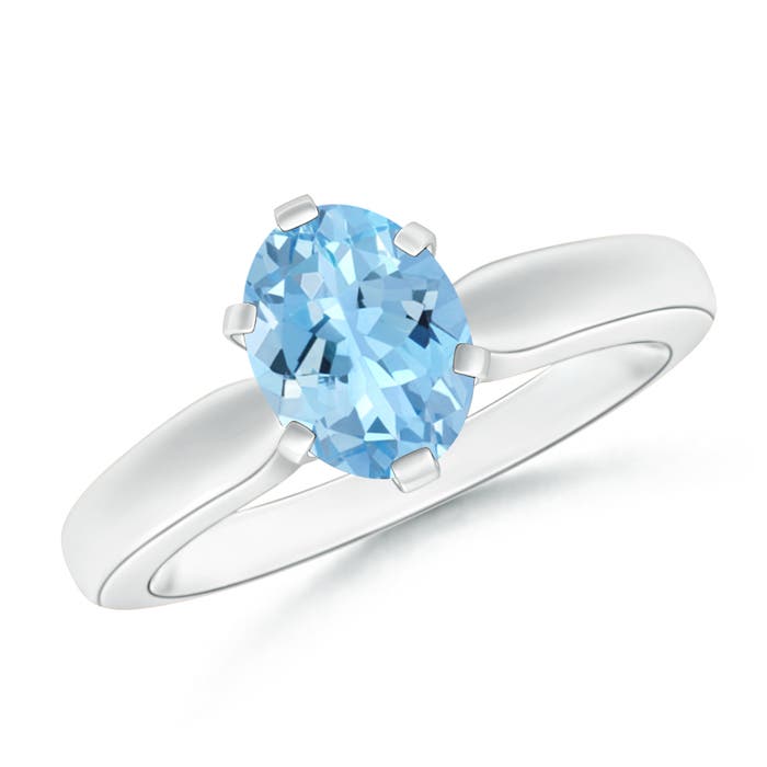 AAAA - Aquamarine / 1 CT / 14 KT White Gold