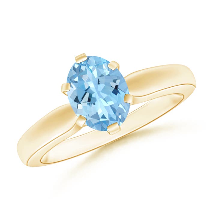 AAAA - Aquamarine / 1 CT / 14 KT Yellow Gold