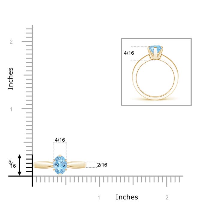 AAAA - Aquamarine / 1 CT / 14 KT Yellow Gold