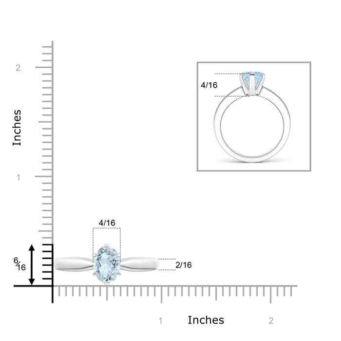 A - Aquamarine / 1.5 CT / 14 KT White Gold