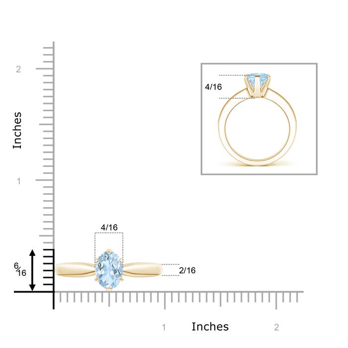 AA - Aquamarine / 1.5 CT / 14 KT Yellow Gold