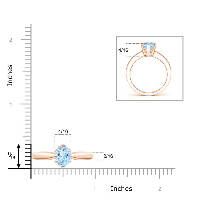 AAA - Aquamarine / 1.5 CT / 14 KT Rose Gold