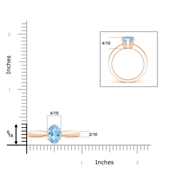 AAAA - Aquamarine / 1.5 CT / 14 KT Rose Gold