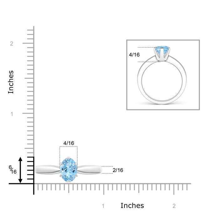 AAAA - Aquamarine / 1.5 CT / 14 KT White Gold