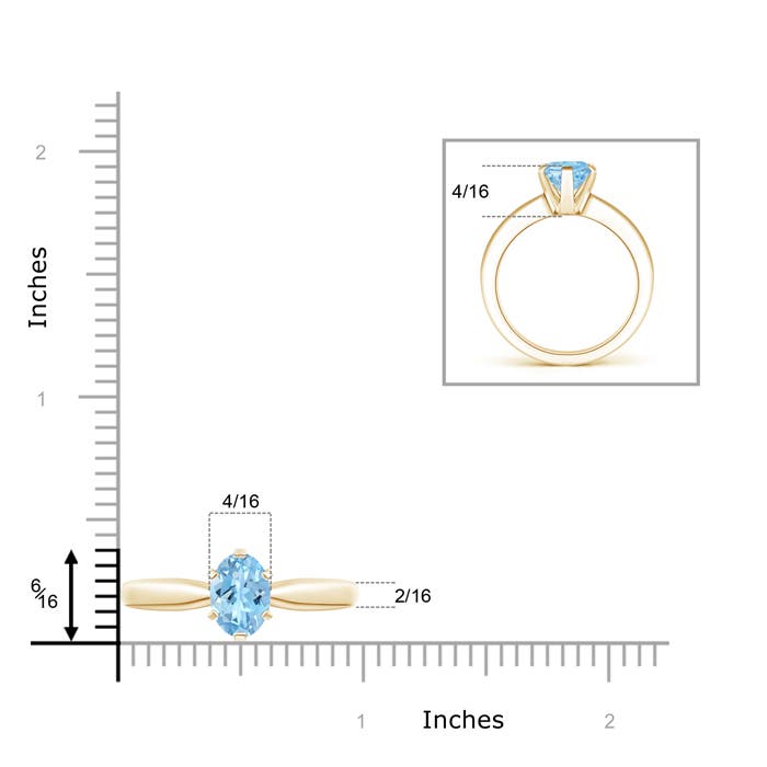 AAAA - Aquamarine / 1.5 CT / 14 KT Yellow Gold