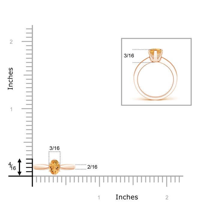 A - Citrine / 0.4 CT / 14 KT Rose Gold