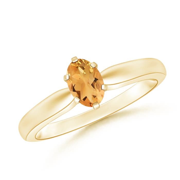 A - Citrine / 0.4 CT / 14 KT Yellow Gold