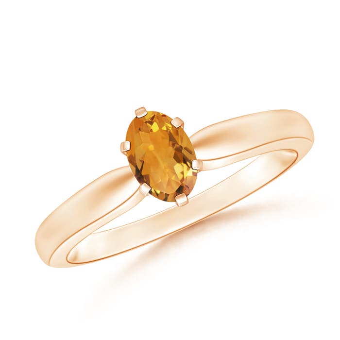 AA - Citrine / 0.4 CT / 14 KT Rose Gold