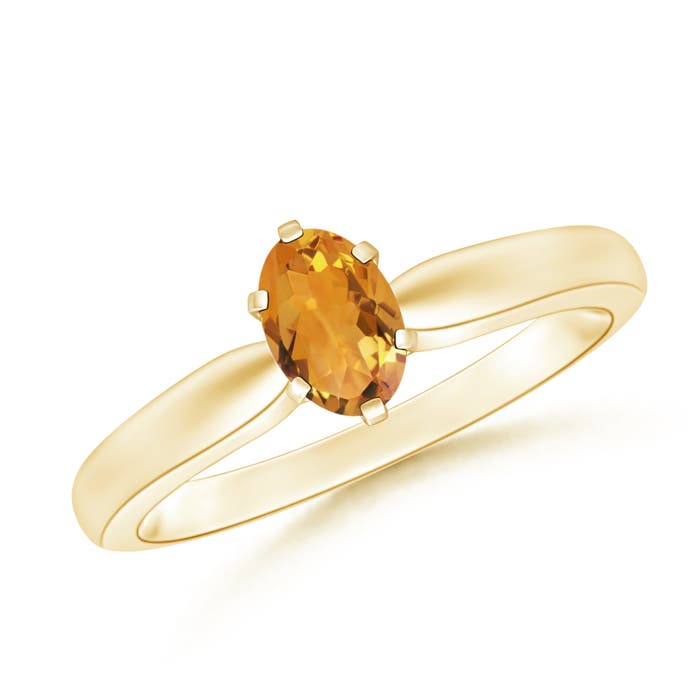 AA - Citrine / 0.4 CT / 14 KT Yellow Gold