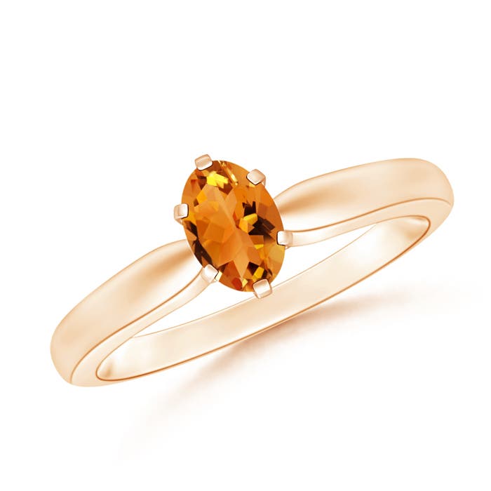 AAA - Citrine / 0.4 CT / 14 KT Rose Gold