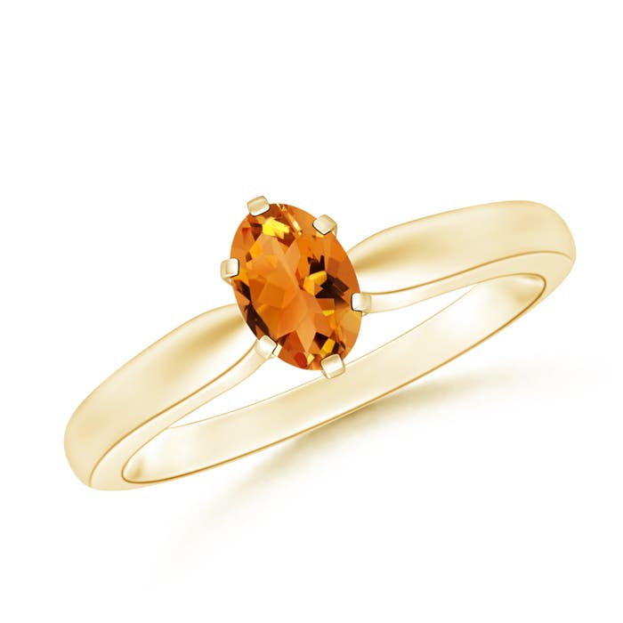 AAA - Citrine / 0.4 CT / 14 KT Yellow Gold