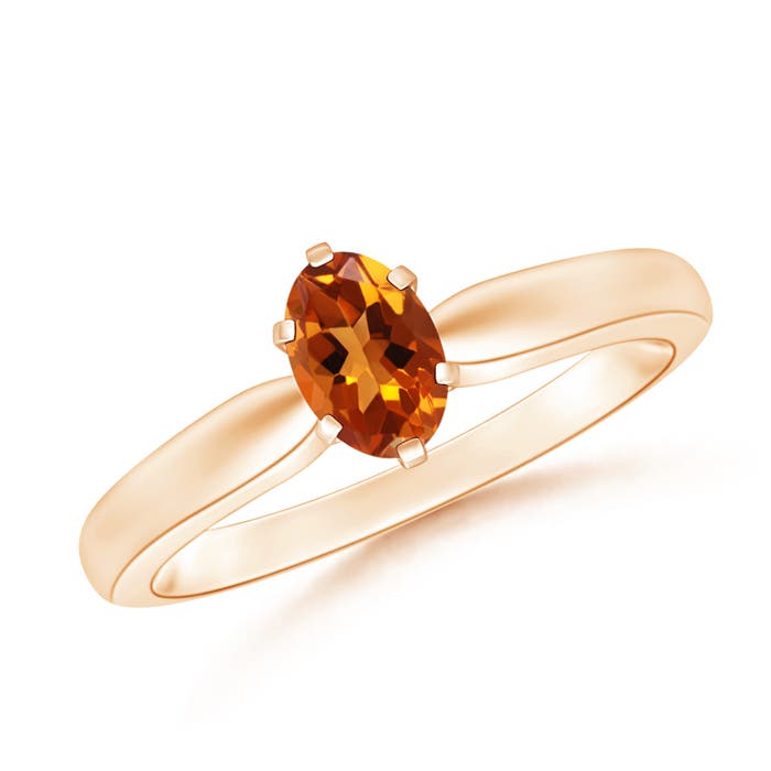 AAAA - Citrine / 0.4 CT / 14 KT Rose Gold