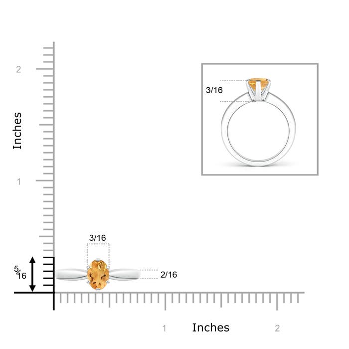 A - Citrine / 0.75 CT / 14 KT White Gold