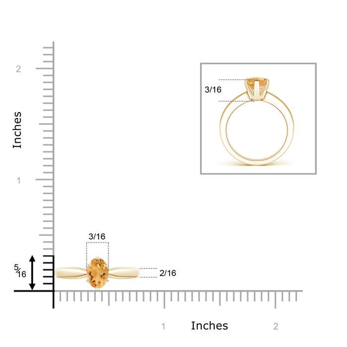 A - Citrine / 0.75 CT / 14 KT Yellow Gold