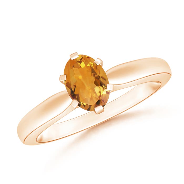 AA - Citrine / 0.75 CT / 14 KT Rose Gold