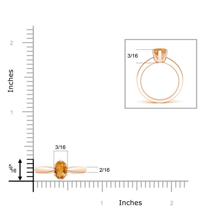 AA - Citrine / 0.75 CT / 14 KT Rose Gold