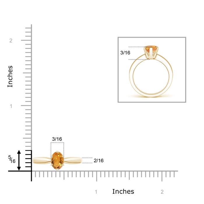 AA - Citrine / 0.75 CT / 14 KT Yellow Gold