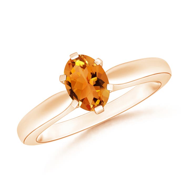 AAA - Citrine / 0.75 CT / 14 KT Rose Gold