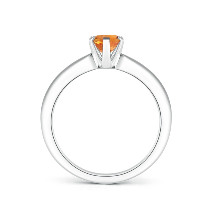 7x5mm AAA Tapered Shank Oval Solitaire Citrine Ring in White Gold Product Image
