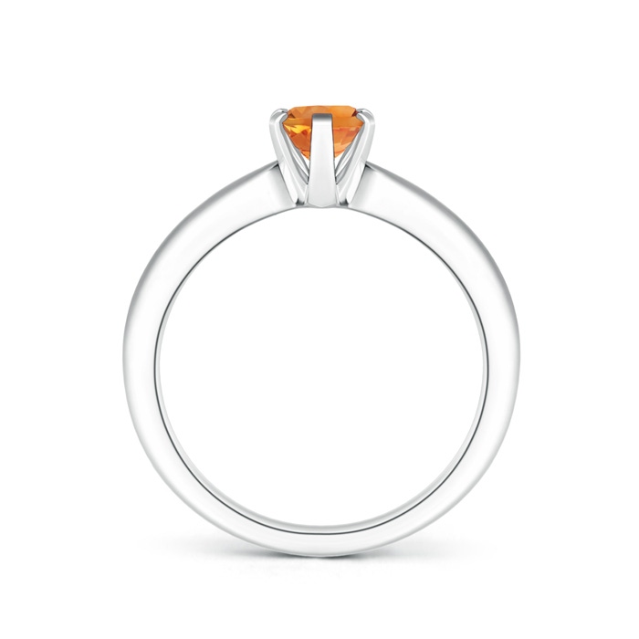 7x5mm AAA Tapered Shank Oval Solitaire Citrine Ring in White Gold product image