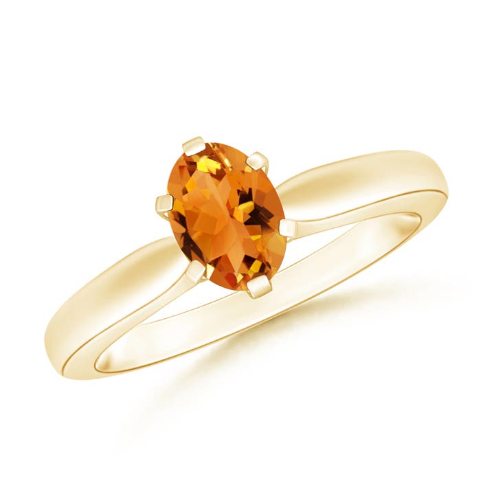 AAA - Citrine / 0.75 CT / 14 KT Yellow Gold