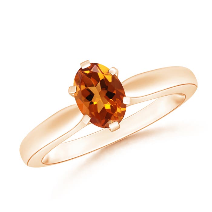 AAAA - Citrine / 0.75 CT / 14 KT Rose Gold